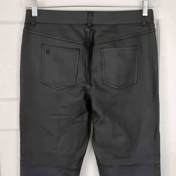 Betabrand Faux Leather Pants Medium Black 31X25 - Picture 12 of 14